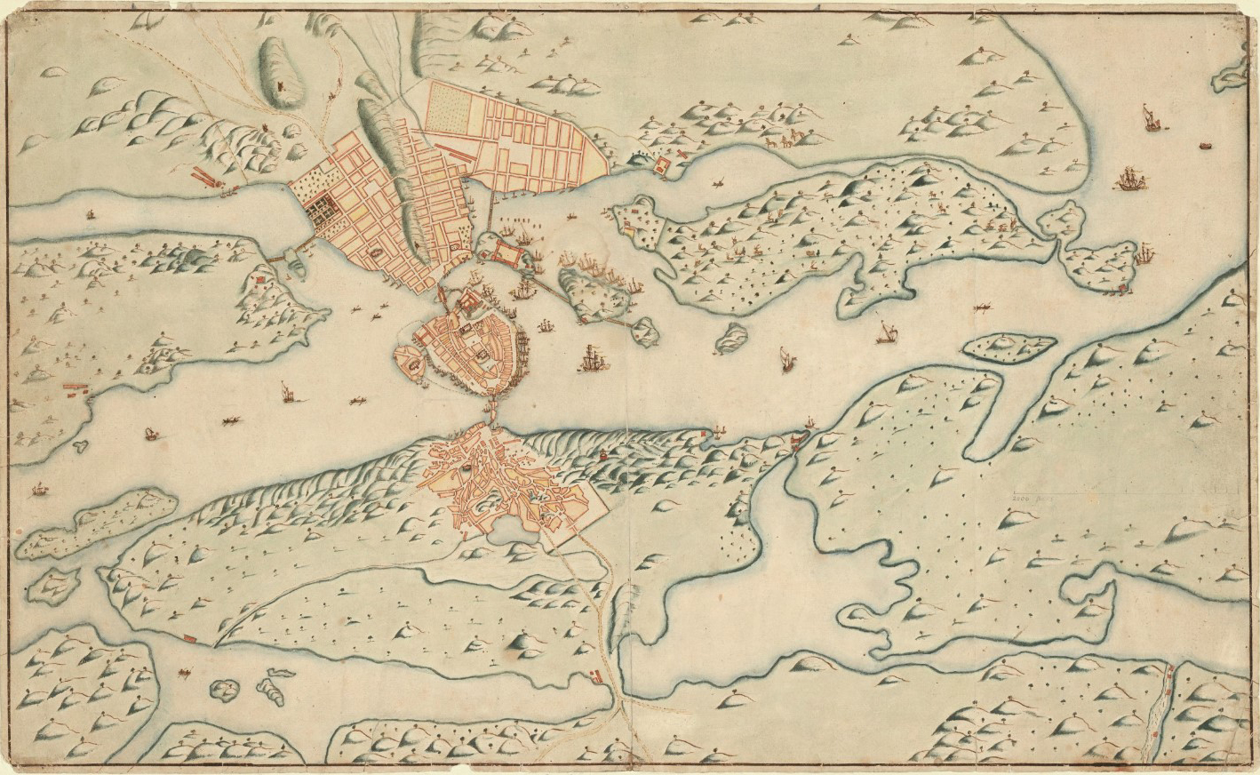 Kort over Stockholm fra 1600-tallet