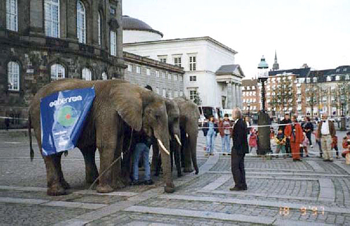Demonstrationen på Christiansborg Slotsplads 18/9-1997
