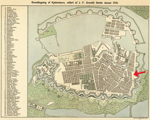 Kort over København 1728