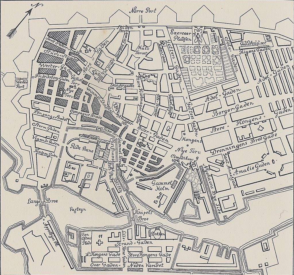 Oversigtskort over Københavns brand 1795