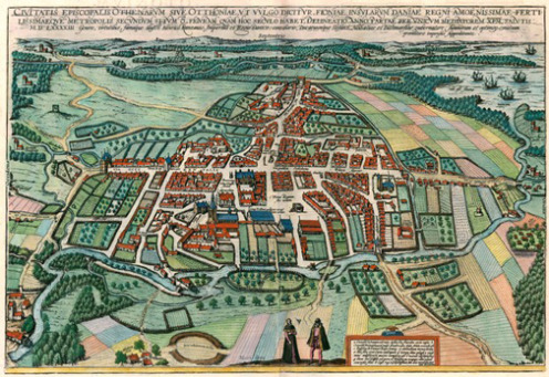 Copper engraving of Odense