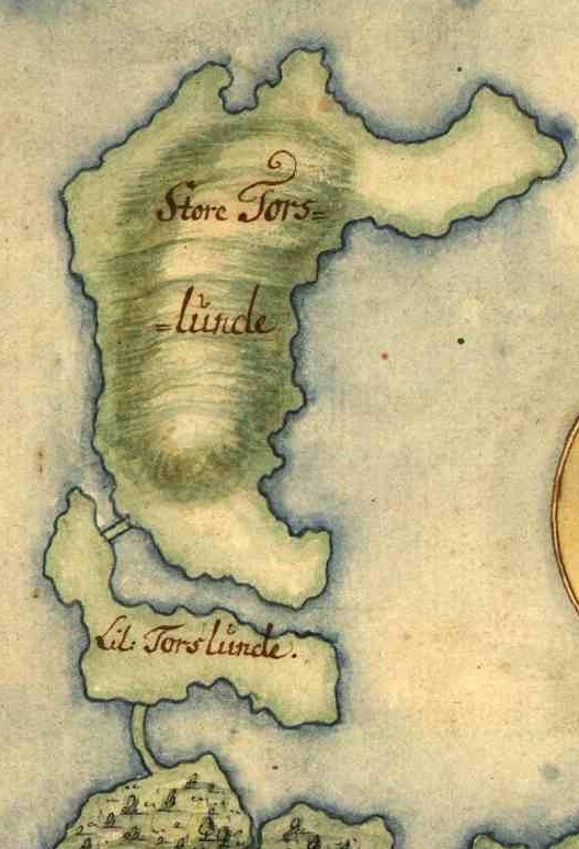 Udsnit af kort fra 1717
